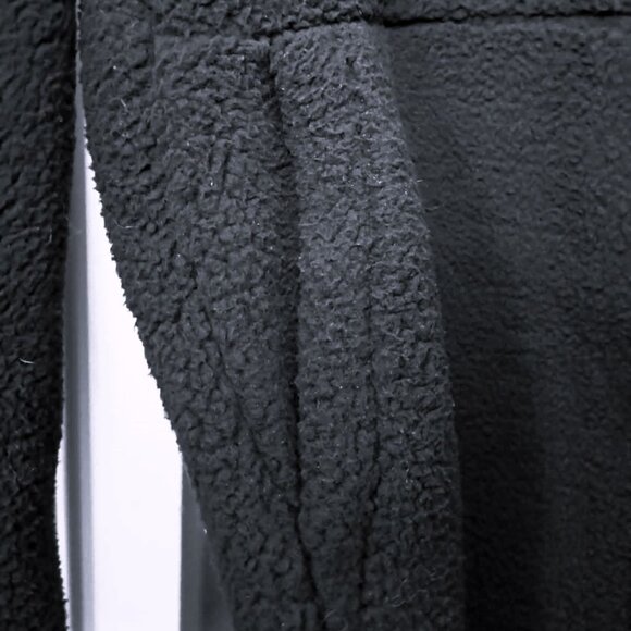 Women’s Longline "Teddy" Fleece Coat Black Size M Like New - Picture 7 of 9